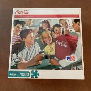 Coca Cola 1000 Piece Puzzle 1950s Soda Fountain Buffalo Games 2010 New Sealed